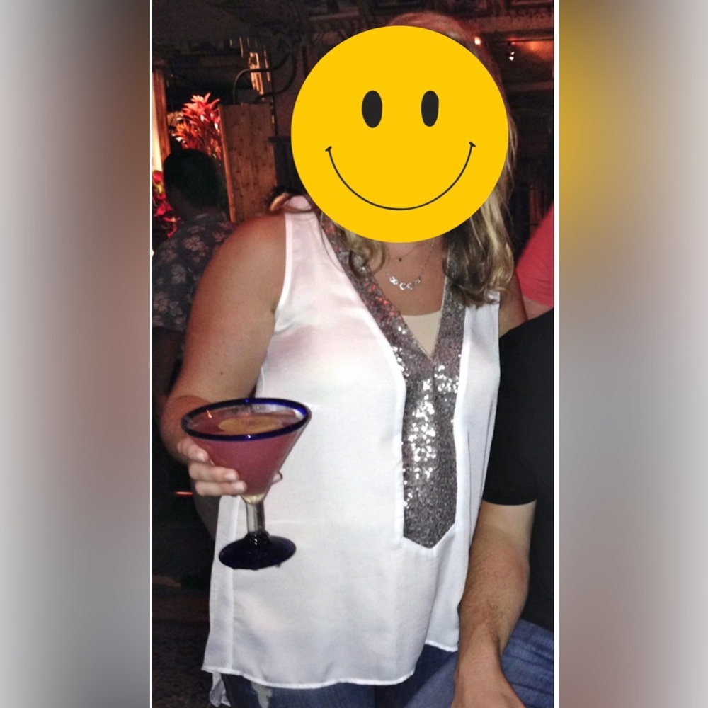 SW3 Bespoke White Sleeveless Top with Silver Accents